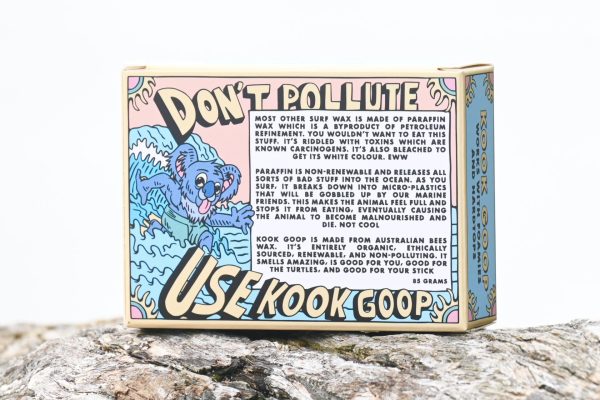 Kook Goop environmentally friendly beeswax coloured surfwax