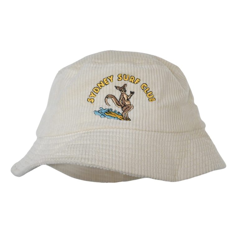 Corduroy Bucket Hat – White